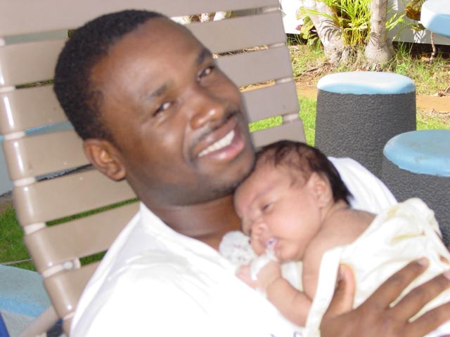 I spit up all over my Daddy...oops!