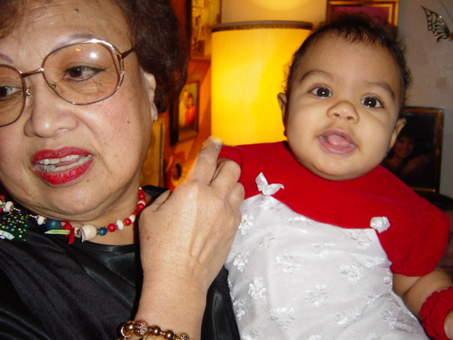 Grandma, you're not looking at the camera.