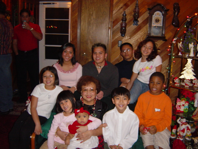 I am Grandma's youngest grandbaby in this pic.