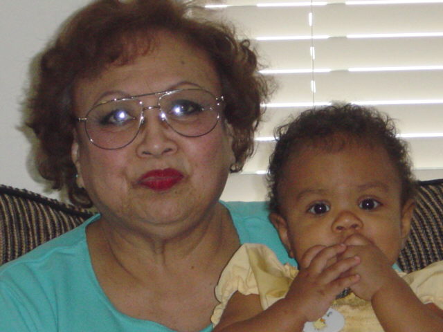 Grandma and I are having a ball.